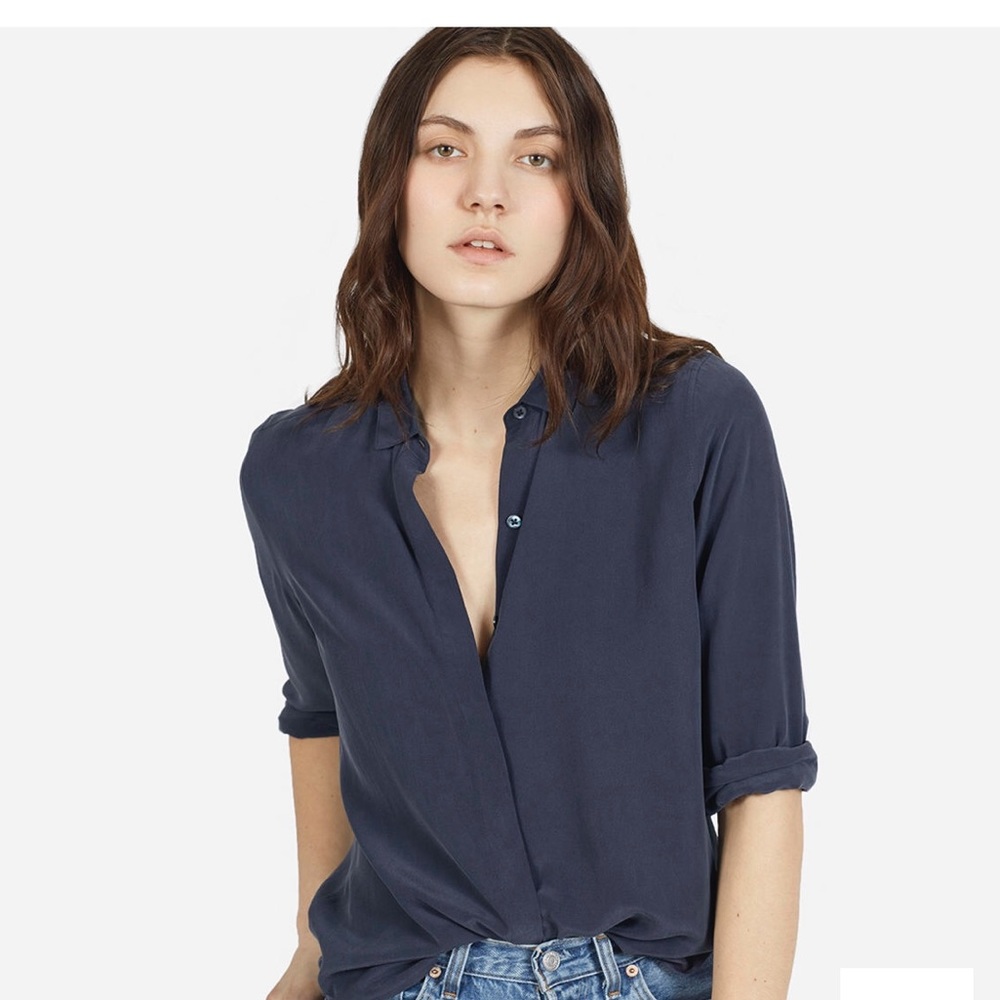 Everlane modern silk point collar